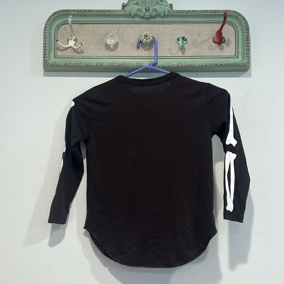 Chaser Black Skeleton w red heart graphic Long Sleeve Tee size 6 kids new - Picture 5 of 8